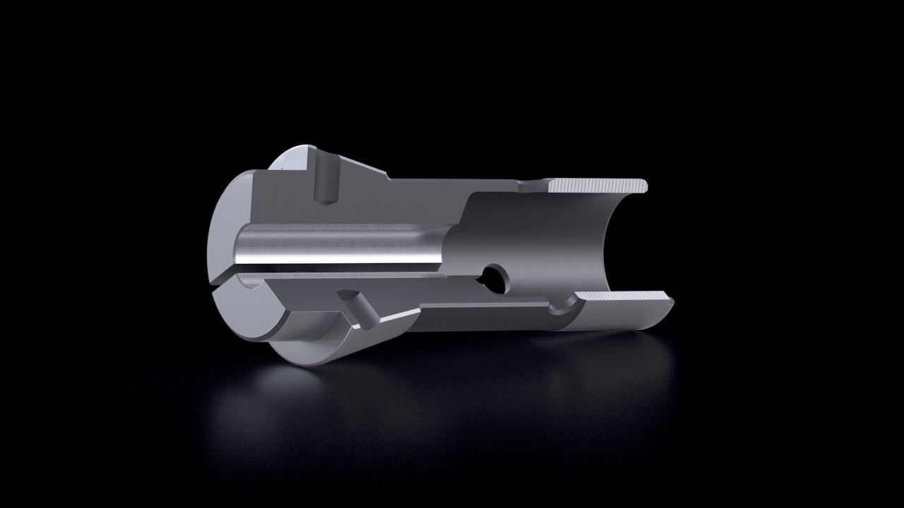 Dead Length Collets – Extended Clamping Length – Cross-Section View