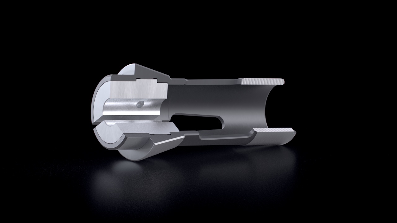 Dead Length Collets – Aluminium Inserts – Cross-Section View