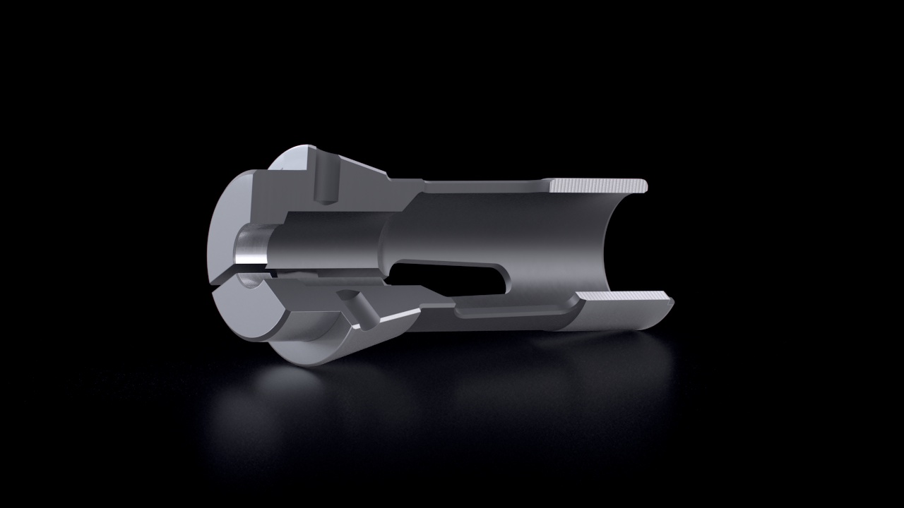 Dead Length Collets – Shortened Clamping Length – Cross-Section View