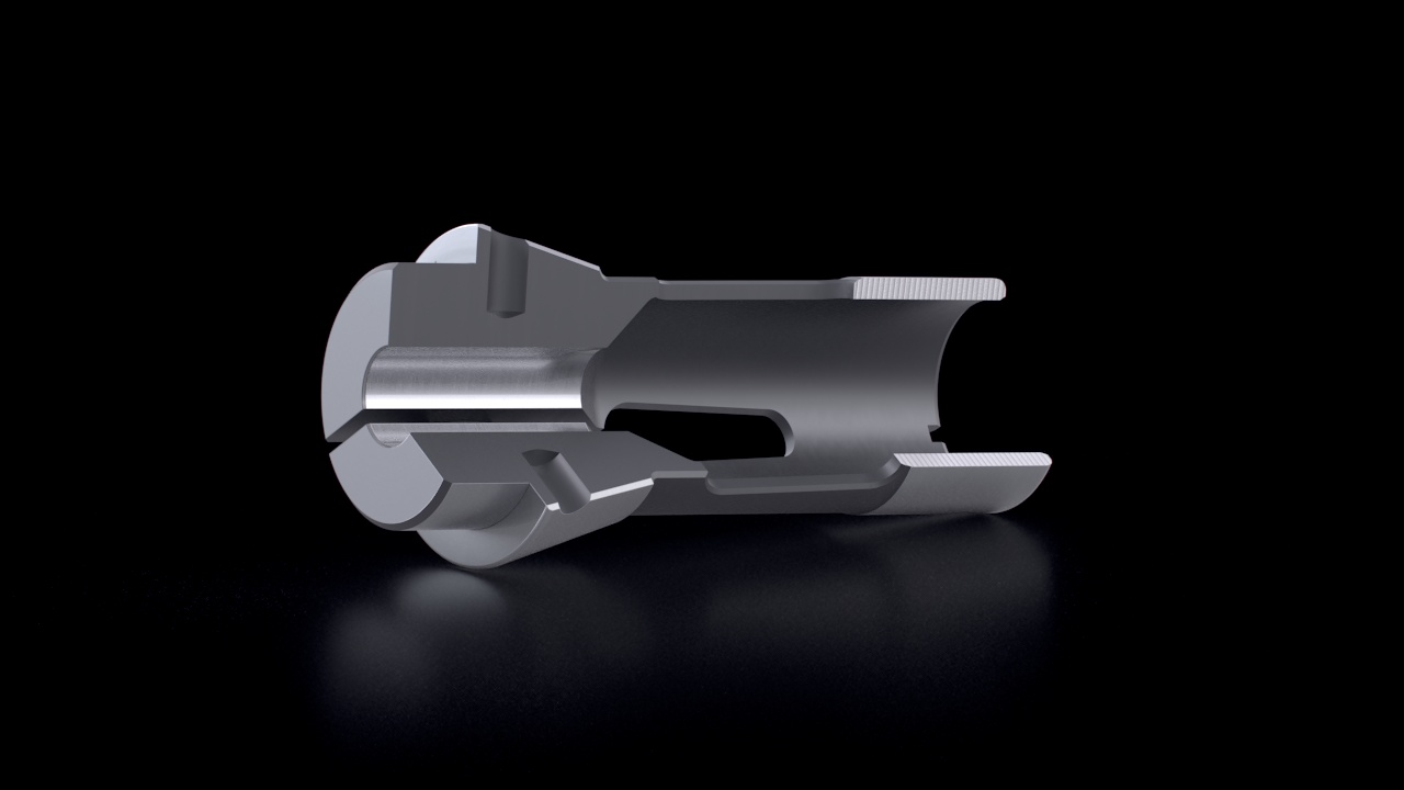 Dead Length Collets – Slot in Taper – Cross-Section View