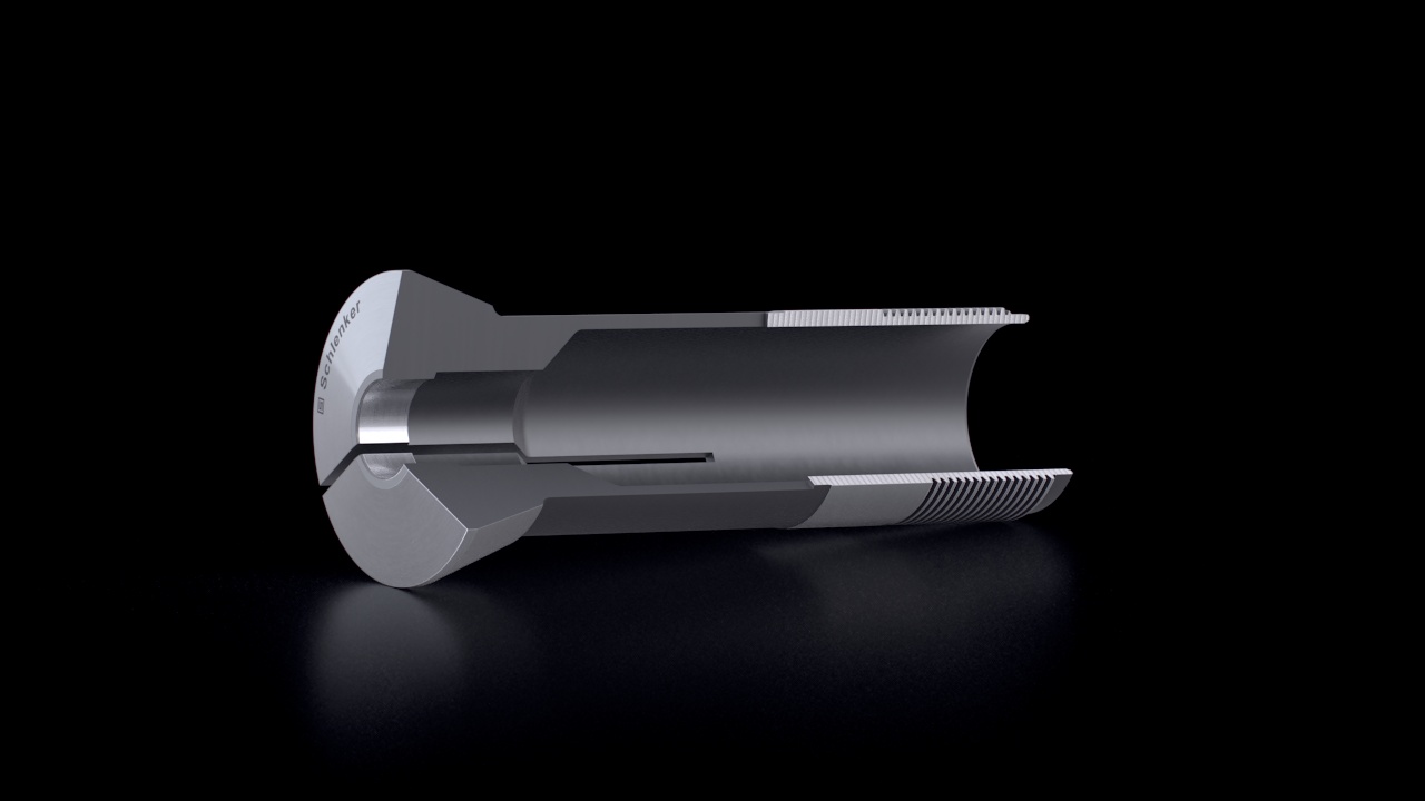 Draw In Collets – Shortened Clamping Length – Cross-Section View