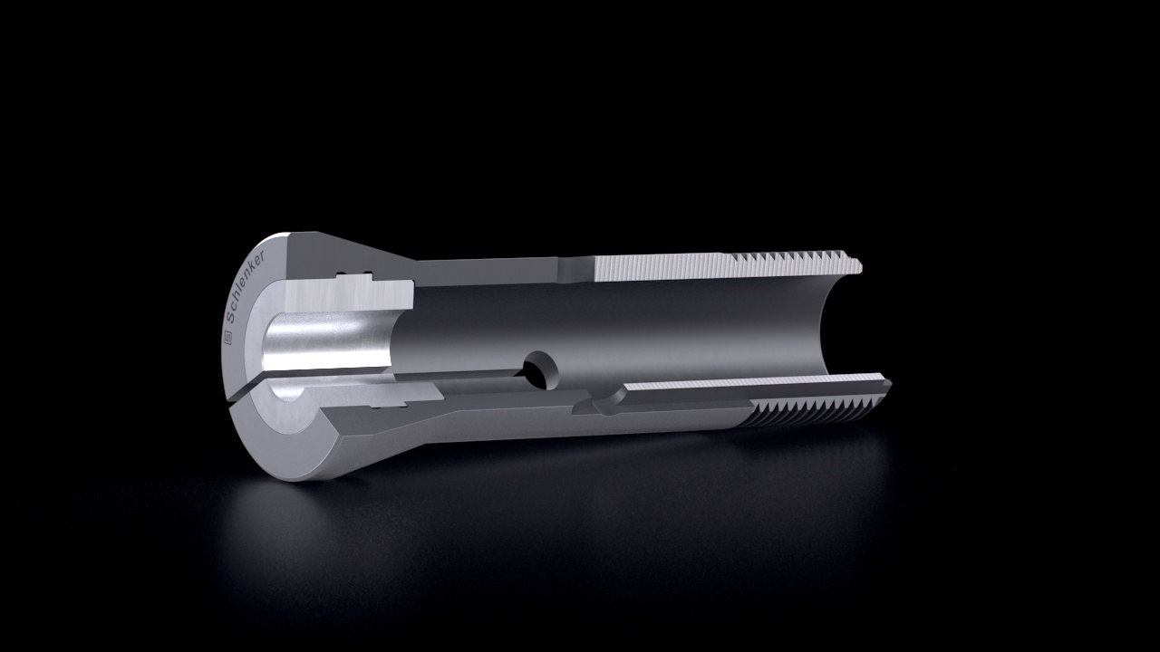 Pinces tirées SW&B – Inserts en aluminium – Vue en coupe