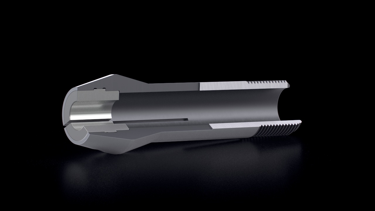 Draw In Long Nose Collets SW&B – Permaglis Inserts – Cross-Section View