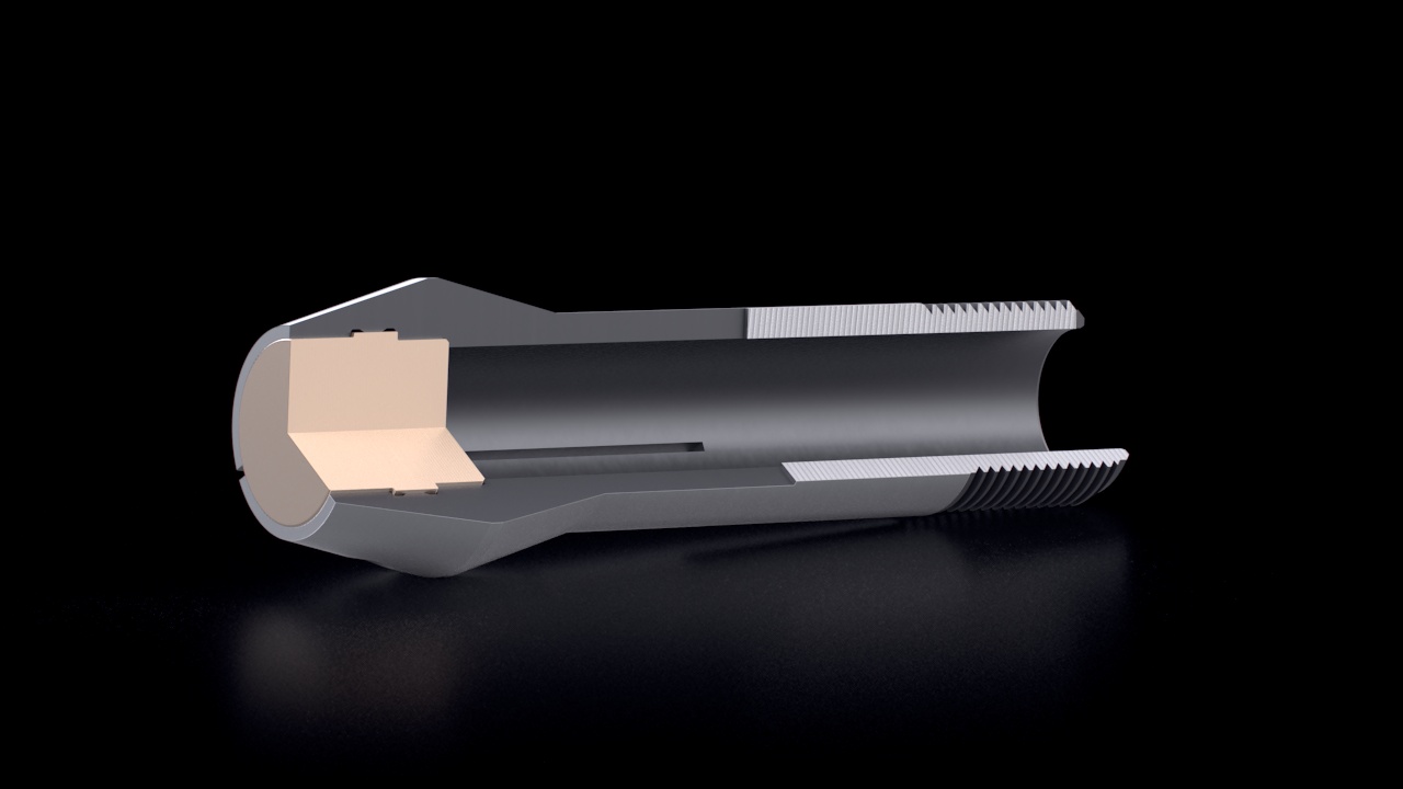 Draw In Long Nose Collets SW&B – Self-Turning Inserts – Cross-Section View