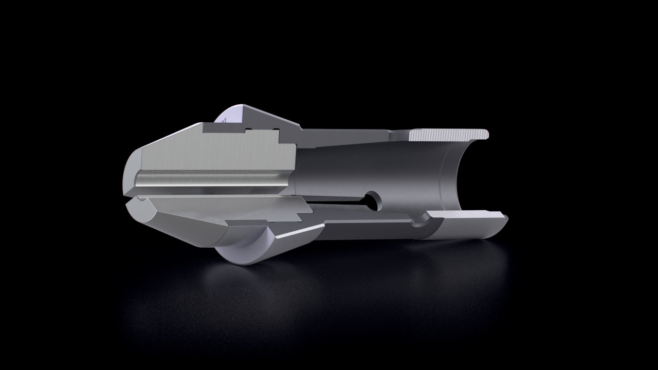 Long Nose Collets – Permaglis Inserts – Cross-Section View