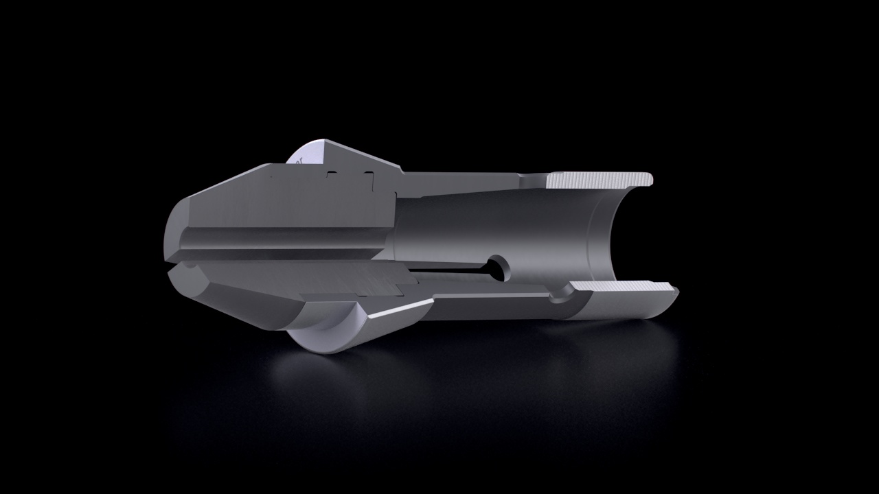 Long Nose Collets – Plastic Inserts – Cross-Section View