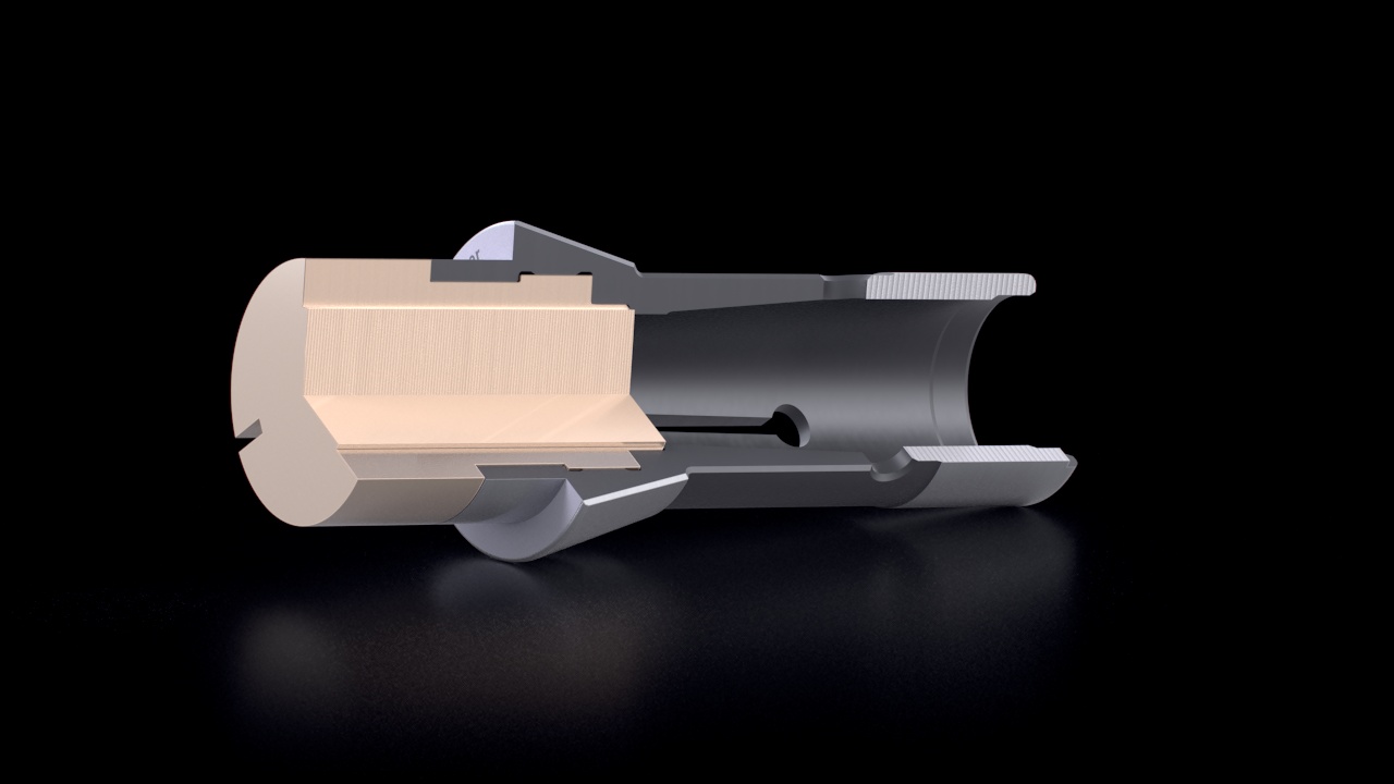 Long Nose Collets – Self-Turning Inserts – Cross-Section View