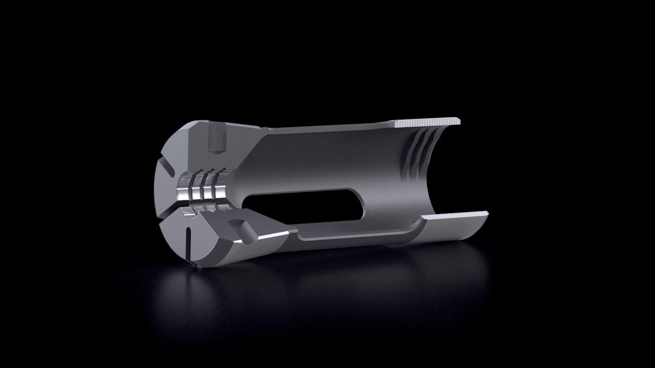 Sub Spindle Multi-Spindle Collets – Axial and Radial Grooves – Cross-Section View