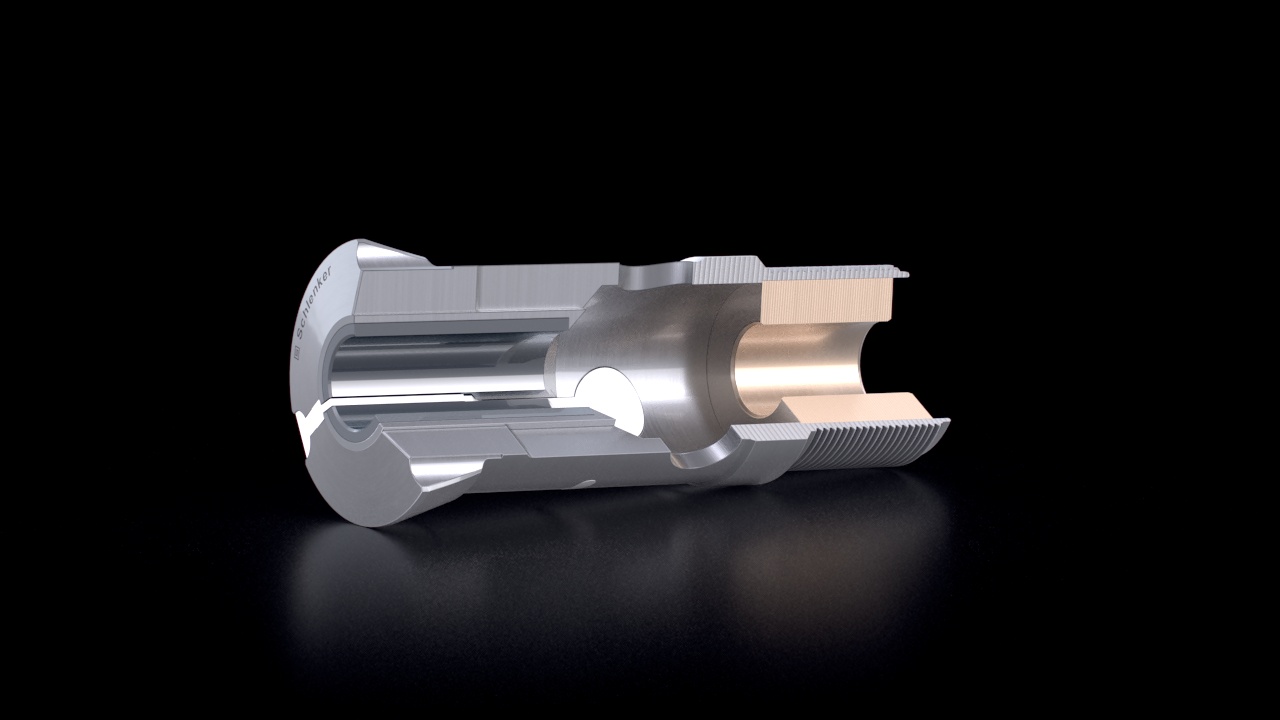 Programmable Guide Bushes – Extended Carbide Insert – Cross-Section View