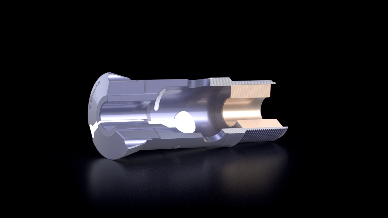 Programmable Guide Bushes – Premium Blue Coating – Cross-Section View