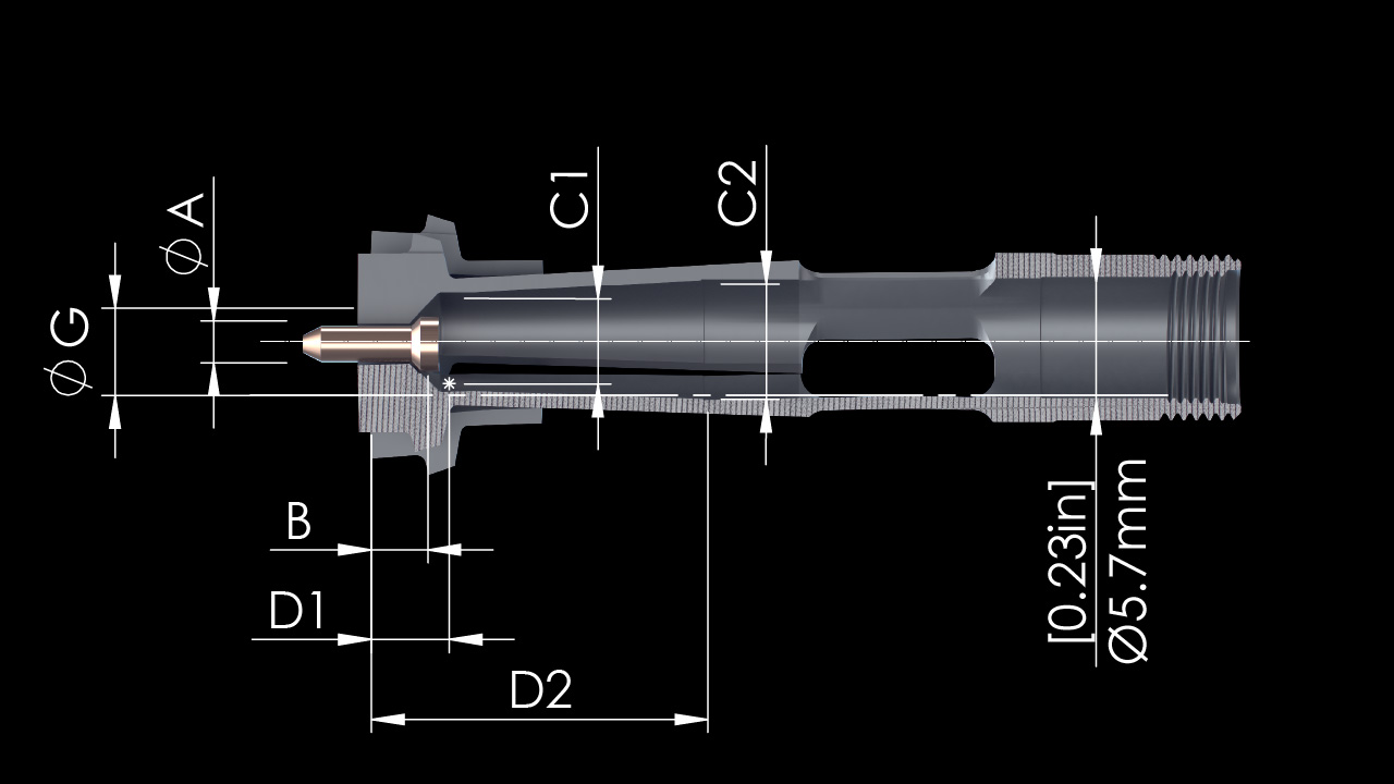 Masa Tool – Spannzange um5W – Technische Zeichnung